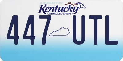 KY license plate 447UTL