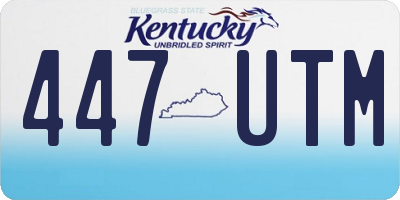 KY license plate 447UTM