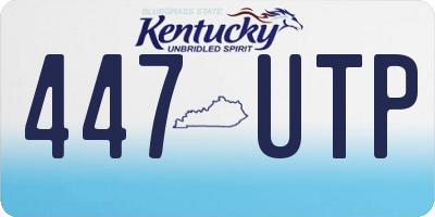 KY license plate 447UTP