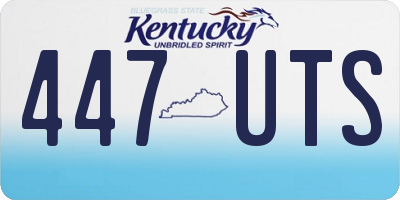 KY license plate 447UTS
