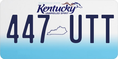 KY license plate 447UTT
