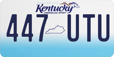 KY license plate 447UTU