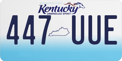 KY license plate 447UUE