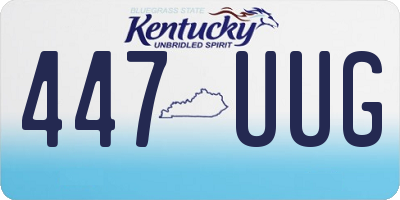 KY license plate 447UUG