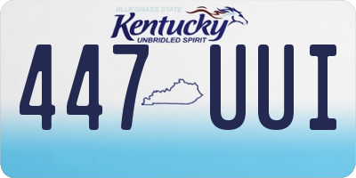 KY license plate 447UUI