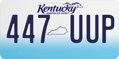 KY license plate 447UUP