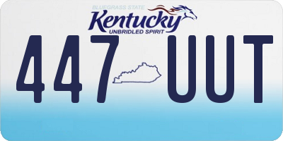 KY license plate 447UUT