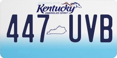 KY license plate 447UVB
