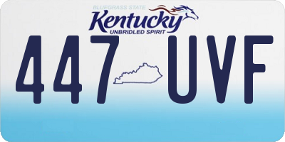 KY license plate 447UVF