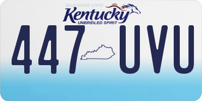 KY license plate 447UVU
