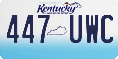 KY license plate 447UWC