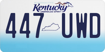 KY license plate 447UWD