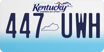 KY license plate 447UWH