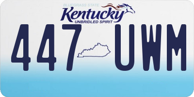KY license plate 447UWM