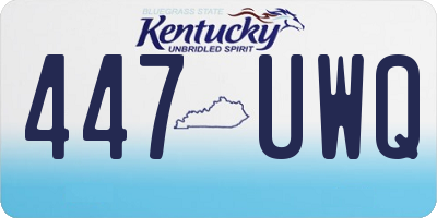 KY license plate 447UWQ
