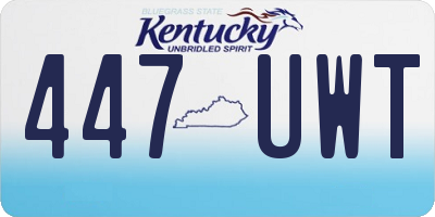 KY license plate 447UWT