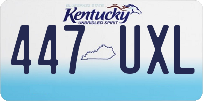 KY license plate 447UXL