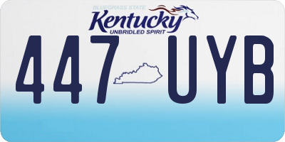 KY license plate 447UYB