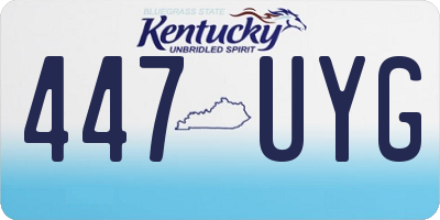 KY license plate 447UYG