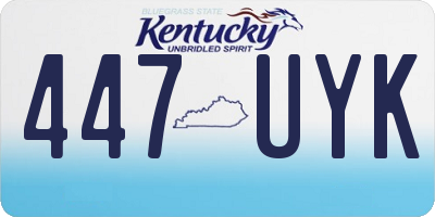 KY license plate 447UYK