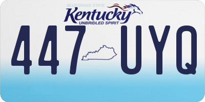 KY license plate 447UYQ