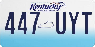 KY license plate 447UYT