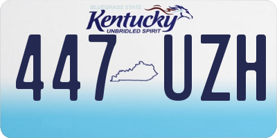 KY license plate 447UZH