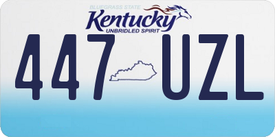 KY license plate 447UZL