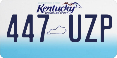 KY license plate 447UZP