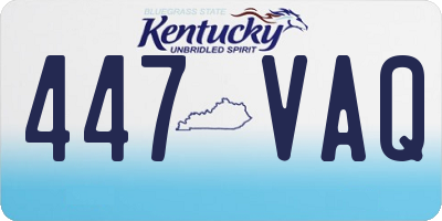 KY license plate 447VAQ