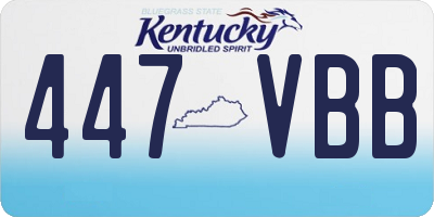 KY license plate 447VBB