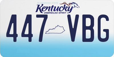 KY license plate 447VBG