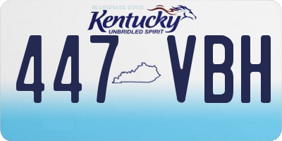 KY license plate 447VBH