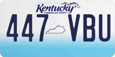 KY license plate 447VBU