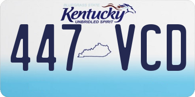 KY license plate 447VCD