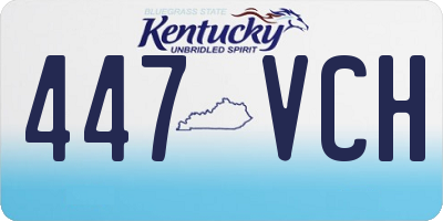 KY license plate 447VCH