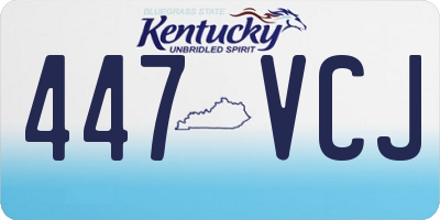 KY license plate 447VCJ
