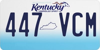 KY license plate 447VCM