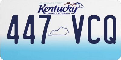 KY license plate 447VCQ