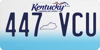 KY license plate 447VCU