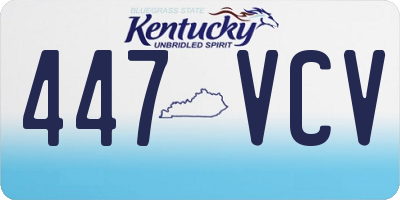 KY license plate 447VCV
