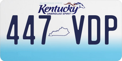 KY license plate 447VDP