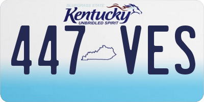 KY license plate 447VES