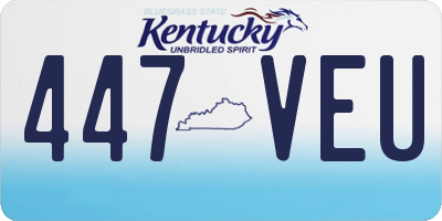 KY license plate 447VEU