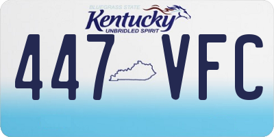 KY license plate 447VFC