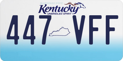 KY license plate 447VFF