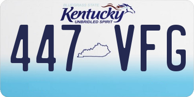 KY license plate 447VFG