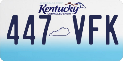 KY license plate 447VFK