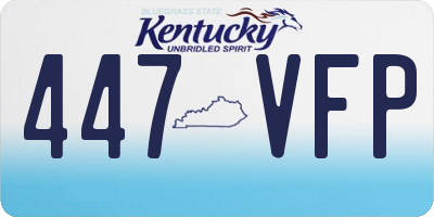 KY license plate 447VFP