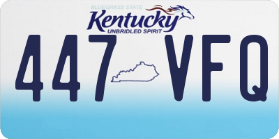 KY license plate 447VFQ